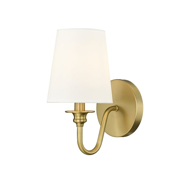Z-Lite Gianna Wall Sconce, 1-Light, 5.5 In.W x 7.75 In.L x 10.25 In.H, Modern Gold/White 7509-1S-MGLD - main
